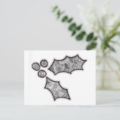 ホリーポストカード（白黒） ポストカード (スタンド正面)