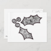 ホリーポストカード（白黒） ポストカード (正面/裏面)