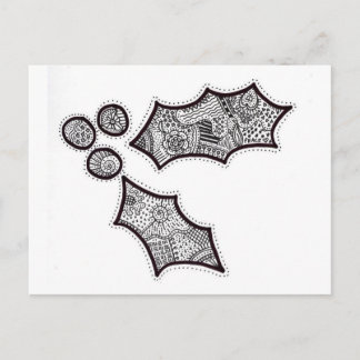 ホリーポストカード（白黒） ポストカード