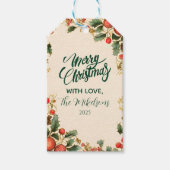 ホリーポメ素朴グラナートクリスマスパーティー ギフトタグ (正面)
