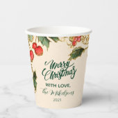 ホリーポメ素朴グラナートクリスマスパーティー 紙コップ (正面)