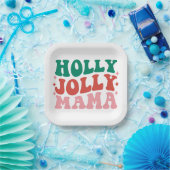 ホリーマすてきマ – おもしろいホリデーデザイン ペーパープレート (パーティー)