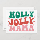ホリーマすてきマ – おもしろいホリデーデザイン ポストカード (正面/裏面)