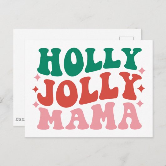 ホリーマすてきマ – おもしろいホリデーデザイン ポストカード (正面/裏面)