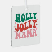 ホリーマすてきマ – おもしろいホリデーデザイン メタルオーナメント (正面右)