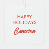 ホリーマすてきマ – おもしろいホリデーデザイン メタルオーナメント (裏面)