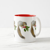 ホリーマグ付きリス ツートーンマグカップ (正面右)