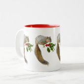 ホリーマグ付きリス ツートーンマグカップ (正面左)