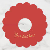 ホリーミストレトークリスマスリースグリーンレッドカラー ワイングラスタグ (裏面)