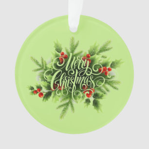 ホリーメリークリスマスアクリルオーナメント オーナメント