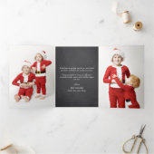 ホリーメリークリスマストリフォールドクリスマス 三つ折りクリスマスカード (内部)