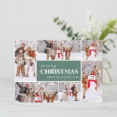 ホリーメリークリスマスフォトコラージフォトカード シーズンカード (スタンド正面)
