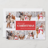 ホリーメリークリスマスフォトコラージフォトカード シーズンカード (正面)