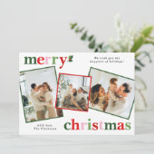 ホリーメリークリスマスブライトおもしろいファミリー シーズンカード (スタンド正面)