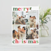 ホリーメリークリスマスブライトおもしろいファミリー シーズンカード (スタンド正面)