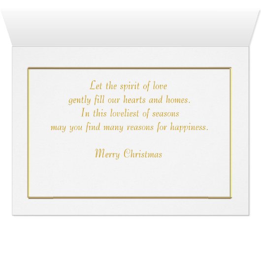 ホリーメリークリスマスホリデーグリーティングカード (内部横(下))