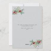 ホリーメリークリスマスホリデーフォトカード シーズンカード (裏面)