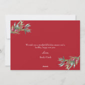 ホリーメリークリスマスホリデーフォトコラージュ シーズンカード (裏面)