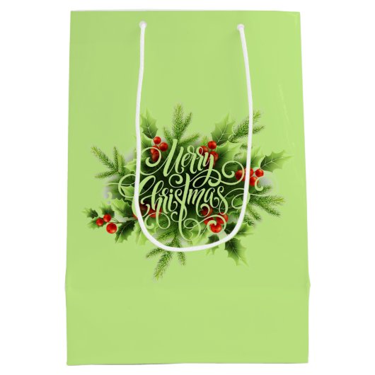 ホリーメリークリスマスミディアム抱き枕 ミディアムペーパーバッグ (裏面)