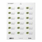 ホリーメリークリスマス住所 シール (フルシート)