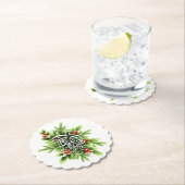 ホリーメリークリスマス紙コースター ペーパーコースター (インサイチュ)