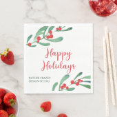 ホリーモダンカンパニーホリデーパーティー スタンダードランチョンナプキン (インサイチュ)