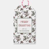 ホリーモダンス・クリスマス・ボタニカル・ベリー・パターン ギフトタグ (正面)
