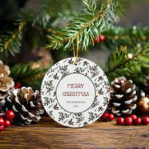 ホリーモダンス・クリスマス・ボタニカル・ベリー・パターン