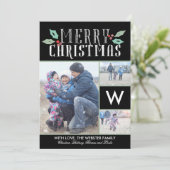 ホリーモダンズモノグラム3写真クリスマス シーズンカード (スタンド正面)