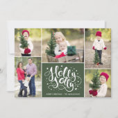 ホリーモダンフォすてきトコラージュクリスマスグリーン シーズンカード (正面)