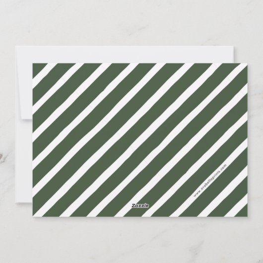 ホリーモダンフォすてきトコラージュクリスマスグリーン シーズンカード (裏面)