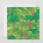 ホリーモダンフレームホリデーパーティー招待状 招待状 (裏面)