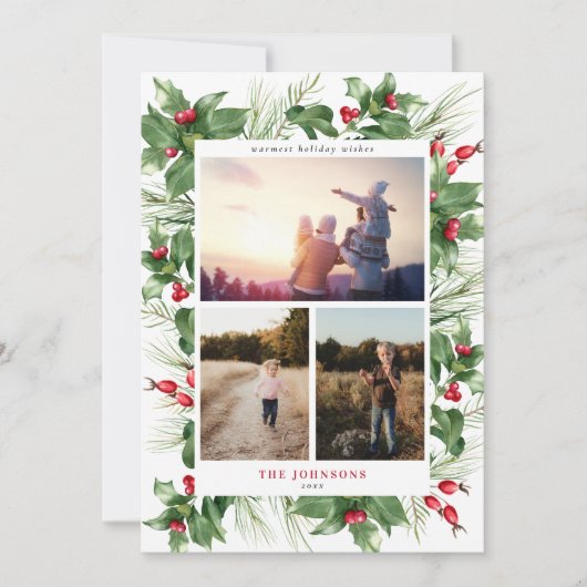 ホリーモダンベリーグリーン3枚の写真 シーズンカード (正面)