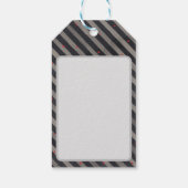 ホリーモダンベリーピース付きブラック&グリーン ギフトタグ (裏面)