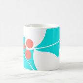 ホリーモダンベリーマグターコイズ&サンゴ コーヒーマグカップ (中央)