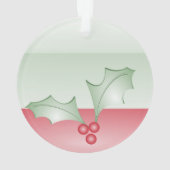 ホリーライトグリーンピンククリスマスの枝 オーナメント (裏面)