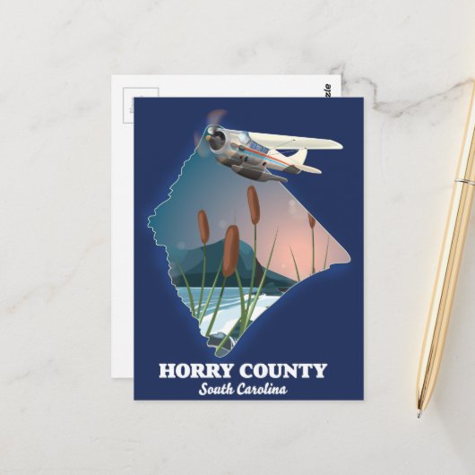 ホリーラカウンティ サウスカロライナ州 ポストカード (正面/裏面インサイチュ)