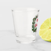 ホリーリースとメリークリスマス ショットグラス (左)