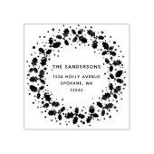 ホリーリースカスタムファミリー名差出人住所 ラバースタンプ (インプリント)