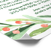 ホリーリースカンパニークリスマスパーティの招待状 ポスター (角)