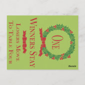 ホリーリースクリスマスバンコテーブルカードワン ポストカード (裏面)