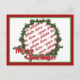 ホリーリースサークルフォトフレーム シーズンポストカード