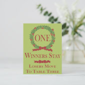 ホリーリースバンコテーブルカード#1 ポストカード (スタンド正面)