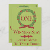 ホリーリースバンコテーブルカード#1 ポストカード (正面/裏面)