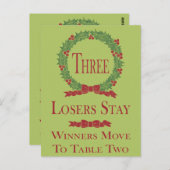 ホリーリースバンコテーブルカード#3 ポストカード (正面/裏面)