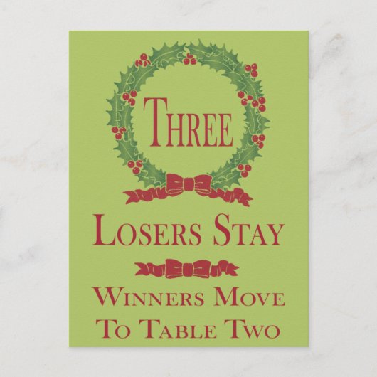 ホリーリースバンコテーブルカード#3 ポストカード (正面)