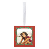 ホリーリースフレーム付きキューブフォトオーナメント キューブオーナメント (右)