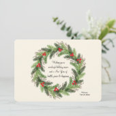 ホリーリースホリデーグリーティングカード シーズンカード (スタンド正面)