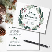 ホリーリースメリークリスマスニューホーム 案内ポストカード