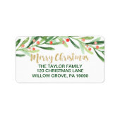 ホリーリースメリークリスマス ラベル (正面)